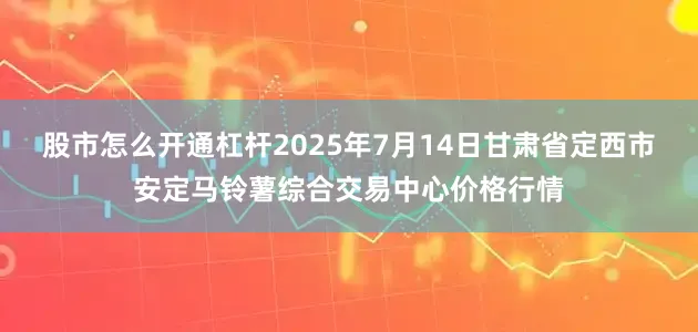 股市怎么开通杠杆2025年7月14日甘肃省定西市安定马铃薯综合交易中心价格行情