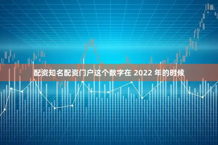 配资知名配资门户这个数字在 2022 年的时候